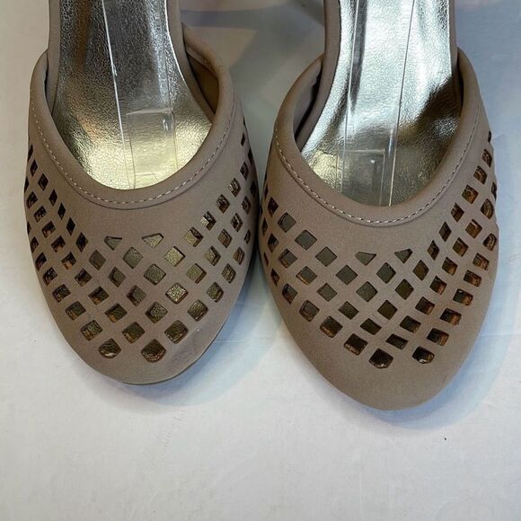Rampage Women's Tan Slip-On Stilletos Buckle Heels Size 7.5 - Picture 4 of 11